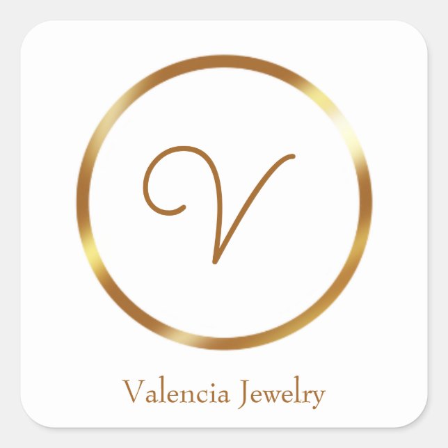 Kundenlogo für vergoldetes Gold Quadratischer Aufkleber (Vorderseite)
