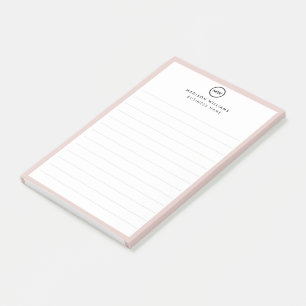 Kundenminimale Monogramm Postit-Notizen Post-it Klebezettel