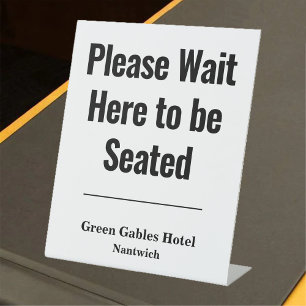 Kundennachricht für Hotel oder Restaurant Pedestal Sockelschild