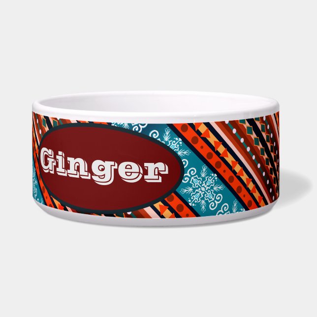 Kundenname Cosy Winter Pattern Napf (Vorderseite)