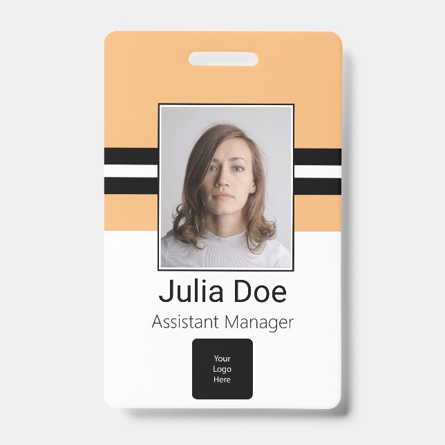 Kundenname, Foto, Bar, Logo Ausweis (Vorderseite)