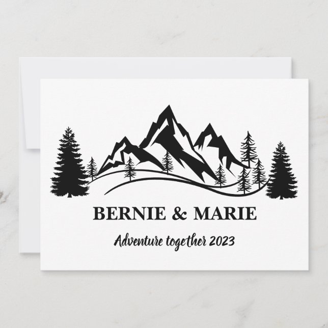 KUNDENPERSONALISIERUNG DES ABENTEUERS SAVE THE DATE (Vorderseite)