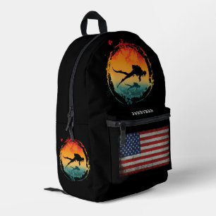 KUNDENPERSONALISIERUNG VON DIVEREN VINTAG BEDRUCKTER RUCKSACK