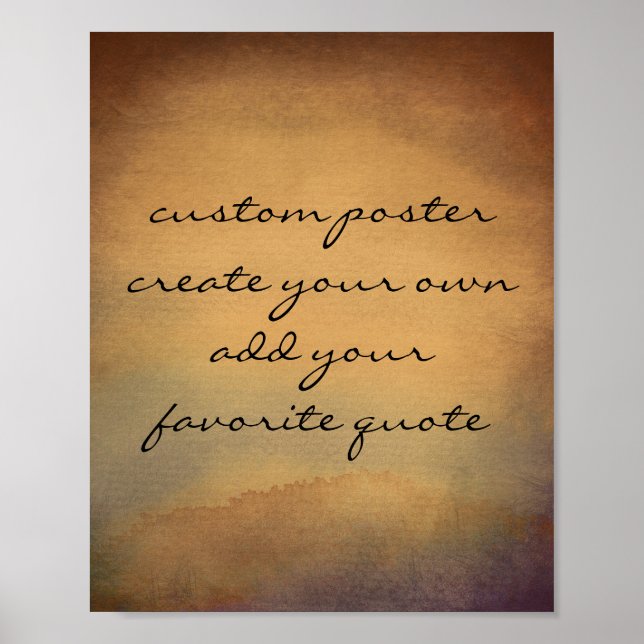 Kundenposter fügen Sie Ihr Angebot Aquarell hinzu Poster (Vorne)