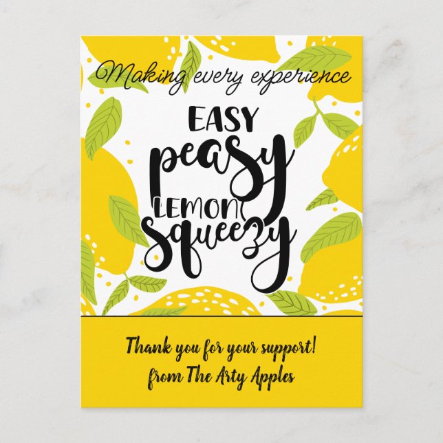 Kundenreferenz Dankeschön an das Marketing Postkarte (Vorderseite)