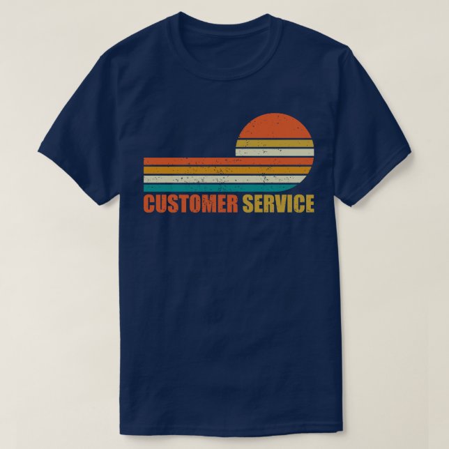 Kundenservice Vintag Retro T-Shirt (Design vorne)