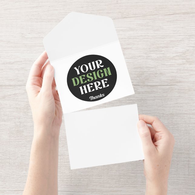 kundenspezifisch, einzigartig, elegant & minimalis All-in-One-Einladung (Abreißstreifen)