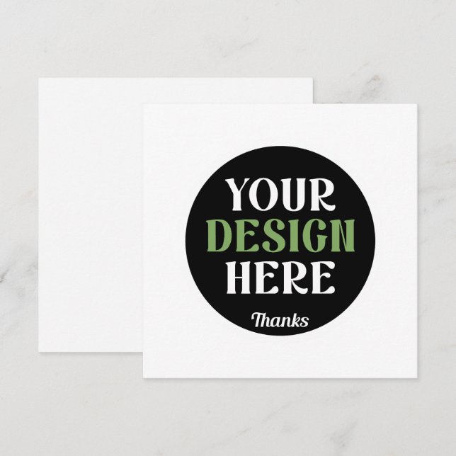 kundenspezifisch, einzigartig, elegant & minimalis ankündigung (Vorne/Hinten)