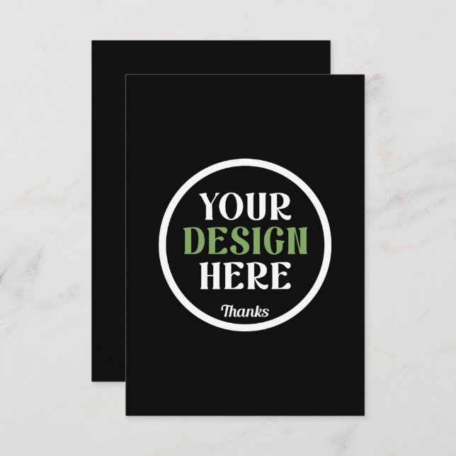 kundenspezifisch, einzigartig, elegant & minimalis begleitkarte (Vorne/Hinten)