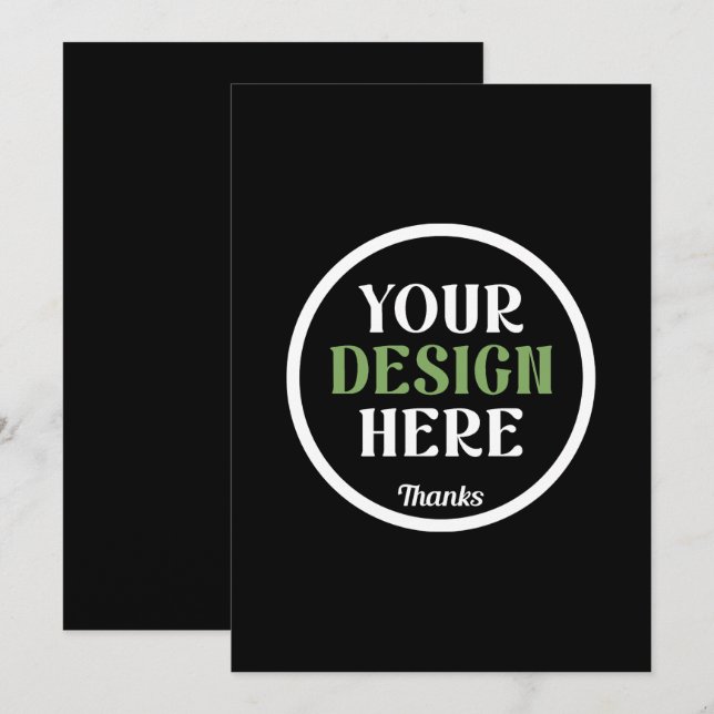 kundenspezifisch, einzigartig, elegant & minimalis dankeskarte (Vorne/Hinten)