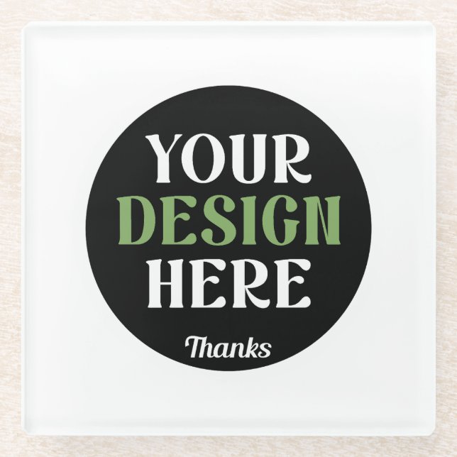 kundenspezifisch, einzigartig, elegant & minimalis glasuntersetzer (Vorderseite)