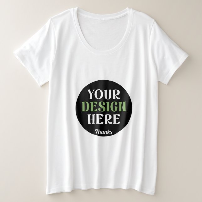 kundenspezifisch, einzigartig, elegant & minimalis große größe T-Shirt (Design vorne)