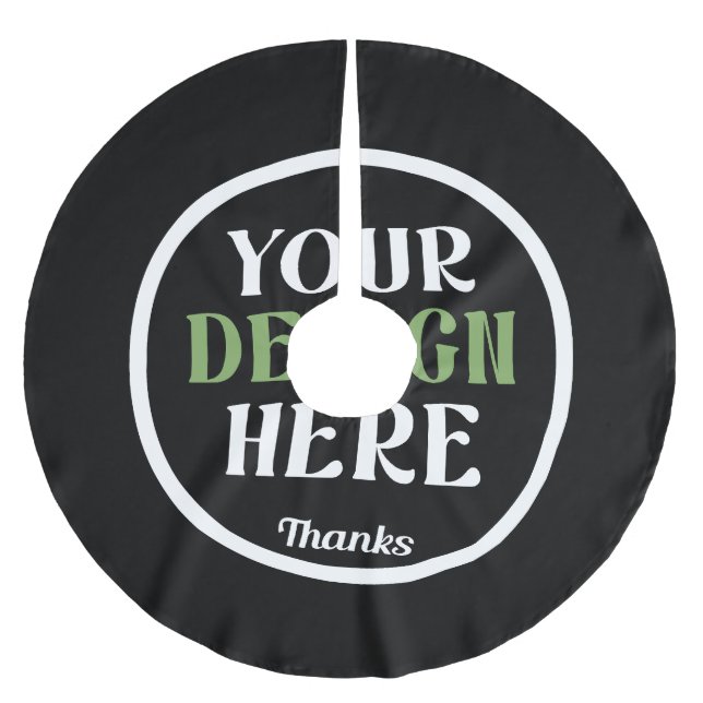 kundenspezifisch, einzigartig, elegant & minimalis polyester weihnachtsbaumdecke (Vorderseite)