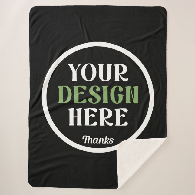 kundenspezifisch, einzigartig, elegant & minimalis sherpadecke (Vorderseite)