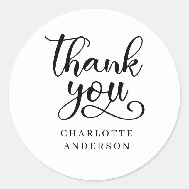 Kundenspezifisch Vielen Dank! Aufkleber (Vorderseite)