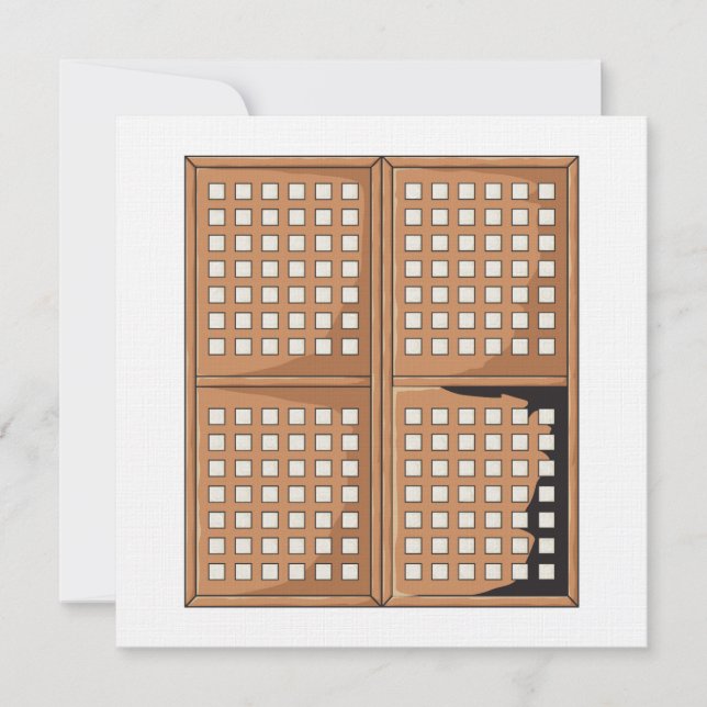 Kundenspezifische antike Capiz Einladung (Vorderseite)