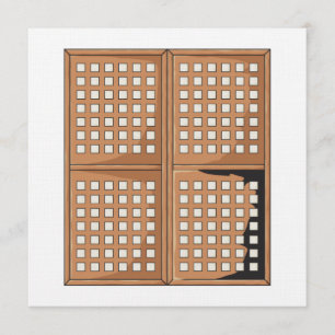 Kundenspezifische antike Capiz Einladung