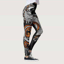 Kundenspezifische asiatische Drache-Leggings Leggings