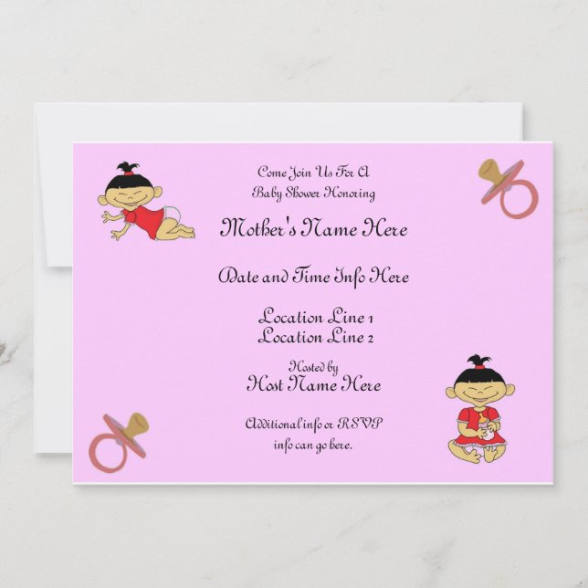 Kundenspezifische Babyparty lädt ein Einladung (Vorderseite)