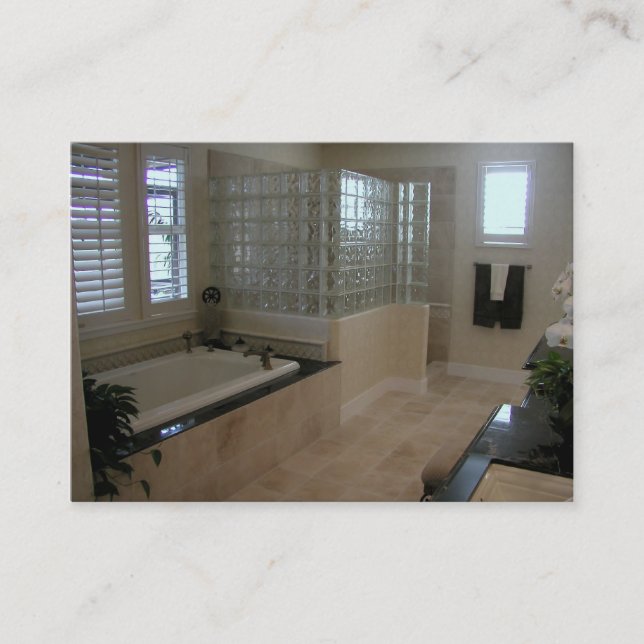 Kundenspezifische Badezimmer-Visitenkarte Visitenkarte (Vorderseite)