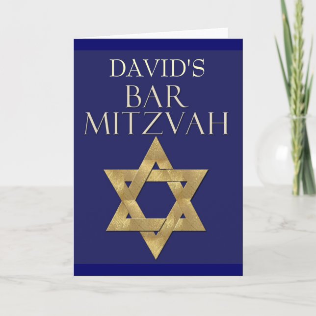 Kundenspezifische Bar Mitzvah Einladung (Vorderseite)