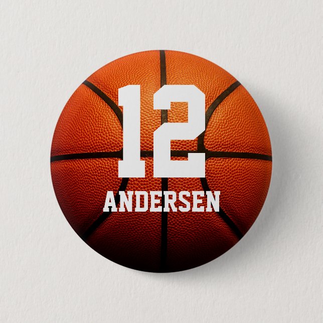 Kundenspezifische Basketball-Zahlen Button (Vorderseite)