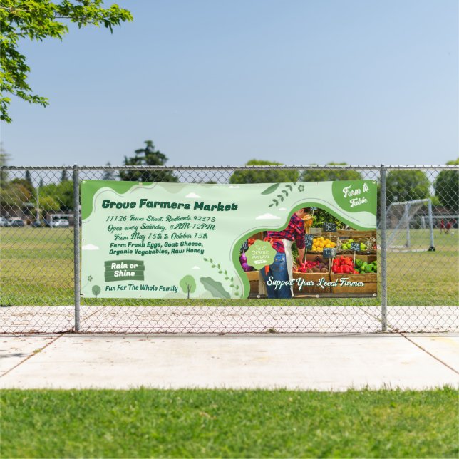 Kundenspezifische Bauern Markt Bio Veggies Banner (InSitu)