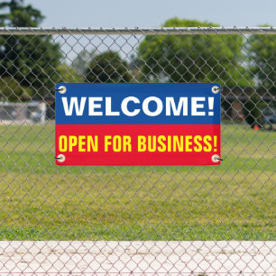 Kundenspezifische Begrüßung für Business-Banner Banner