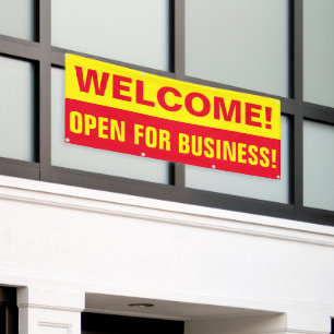 Kundenspezifische Begrüßung für Business-Banner Banner