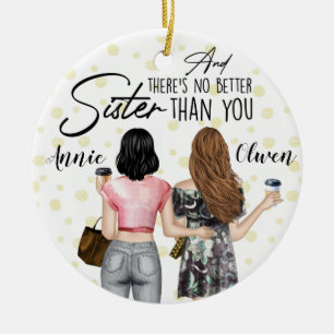 Kundenspezifische Best Friends Keramik Ornament