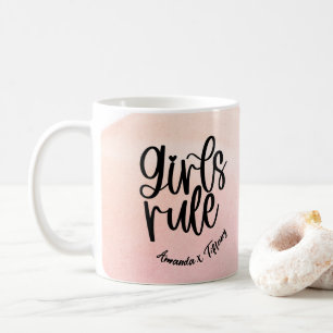 Kundenspezifische BESTE FREUNDIN Name Girls Rule F Kaffeetasse