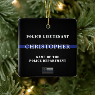 Kundenspezifische Bewertung von Thin Blue Line-Pol Keramikornament