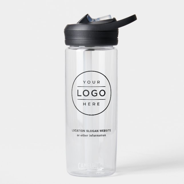 Kundenspezifische Bezeichnung und Logo Trinkflasche (Links)