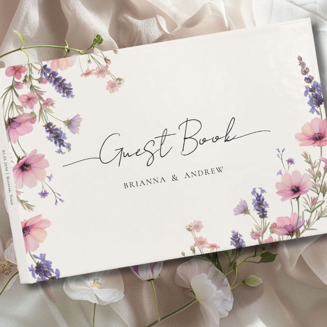Kundenspezifische Blumenhochzeit Gästebuch (Customer specific Floral Wedding Guest Book)