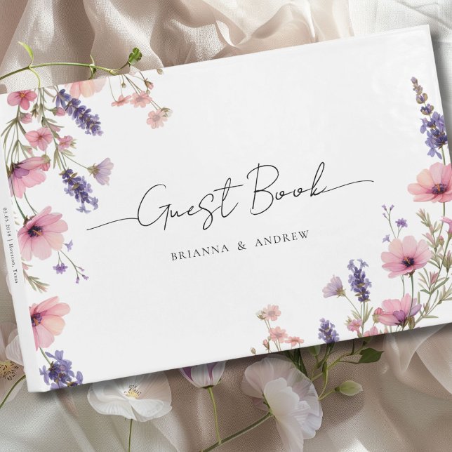 Kundenspezifische Blumenhochzeit Gästebuch (Customer specific Floral Wedding Guest Book)