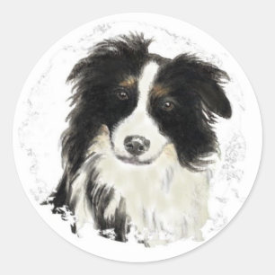 Kundenspezifische Border-Collie - Hundesammlung Runder Aufkleber