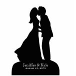 Kundenspezifische Braut-u. Freistehende Fotoskulptur<br><div class="desc">Reizend schwarze Silhouette eines Braut- und Bräutigamküssenden Acrylausschnitts. Weißer Text,  auf dem unteren Bereich,  ist bereit,  für Ihren speziellen Tag zu personifizieren.  Perfekter Deckel für eine Hochzeitstorte oder als Dekoration für die Tabelle.  Bringt unser reizend Silhouette-küssendes Paar-Hochzeits-Einladungs-Set zusammen.</div>