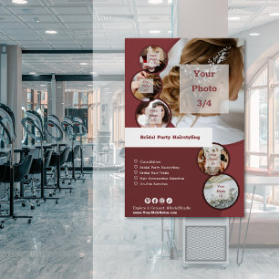 Kundenspezifische Brautparty-Haarstyling-Services Poster