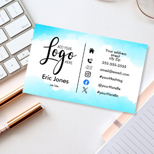 Kundenspezifische Business-Logos und Social-Media- Visitenkarte