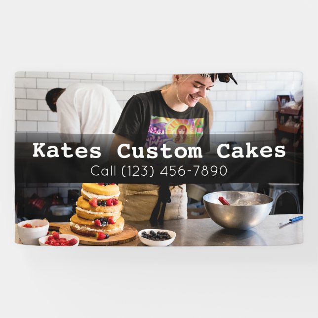 Kundenspezifische Cake Baker Business Banner (Horizontal)