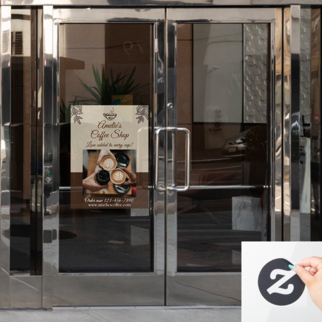 Kundenspezifische Coffee Shop-Vorverkaufsstelle Fensteraufkleber (Büro Tür)