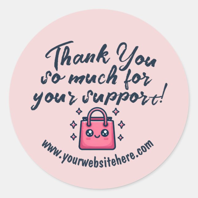 Kundenspezifische Dankeschön für Ihr Niedliches Su Runder Aufkleber (Vorderseite)