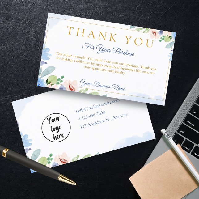 Kundenspezifische Dankeschön-Karten für Unternehme Visitenkarte (Custom Thank You Cards For Business)