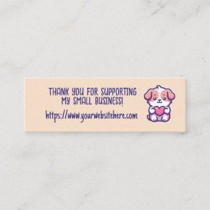 Kundenspezifische Danksagung für die Unterstützung Mini Visitenkarte