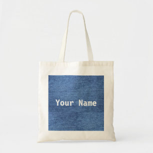 Kundenspezifische Denim-Tasche mit Ihrem Namen Tragetasche