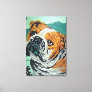 kundenspezifische Druckfarbe der Bulldogge durch Leinwanddruck