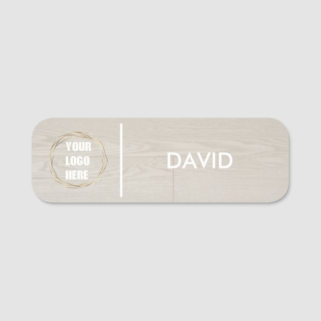 Kundenspezifische, elegante Firmenlogos Basisperso Namensschild (Vorderseite)