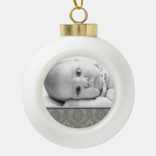 Kundenspezifische Familien-Foto-Ball-Verzierung Keramik Kugel-Ornament