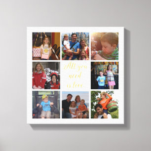 Kundenspezifische Familien-Fotocollage "alle, die Leinwanddruck