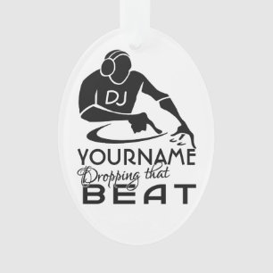 Kundenspezifische Farb- u. Monogrammverzierung DJ Ornament
